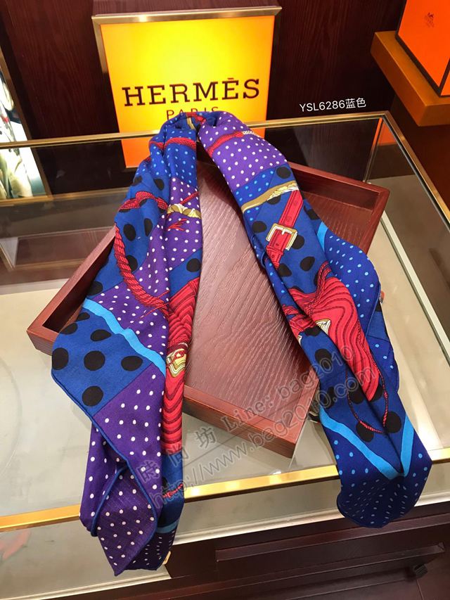 HERMES圍巾 最新款同步專櫃 愛馬仕真絲羊絨大方巾 經典百搭  llwj6738